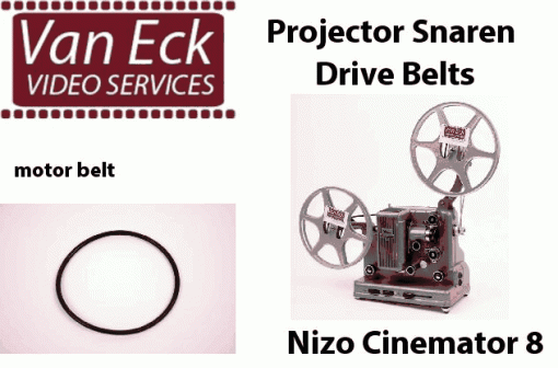 Nizo Cinemator 8 belt (3 belt set)