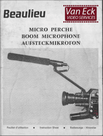 Beaulieu Micro perche User manual Deutsch English Francais