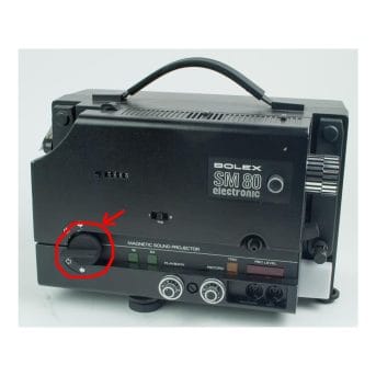 Alternative view of Bolex SM80, SP8, SP80, Sound TS, ... - hoofd bedieningsknop (PP-0030)
