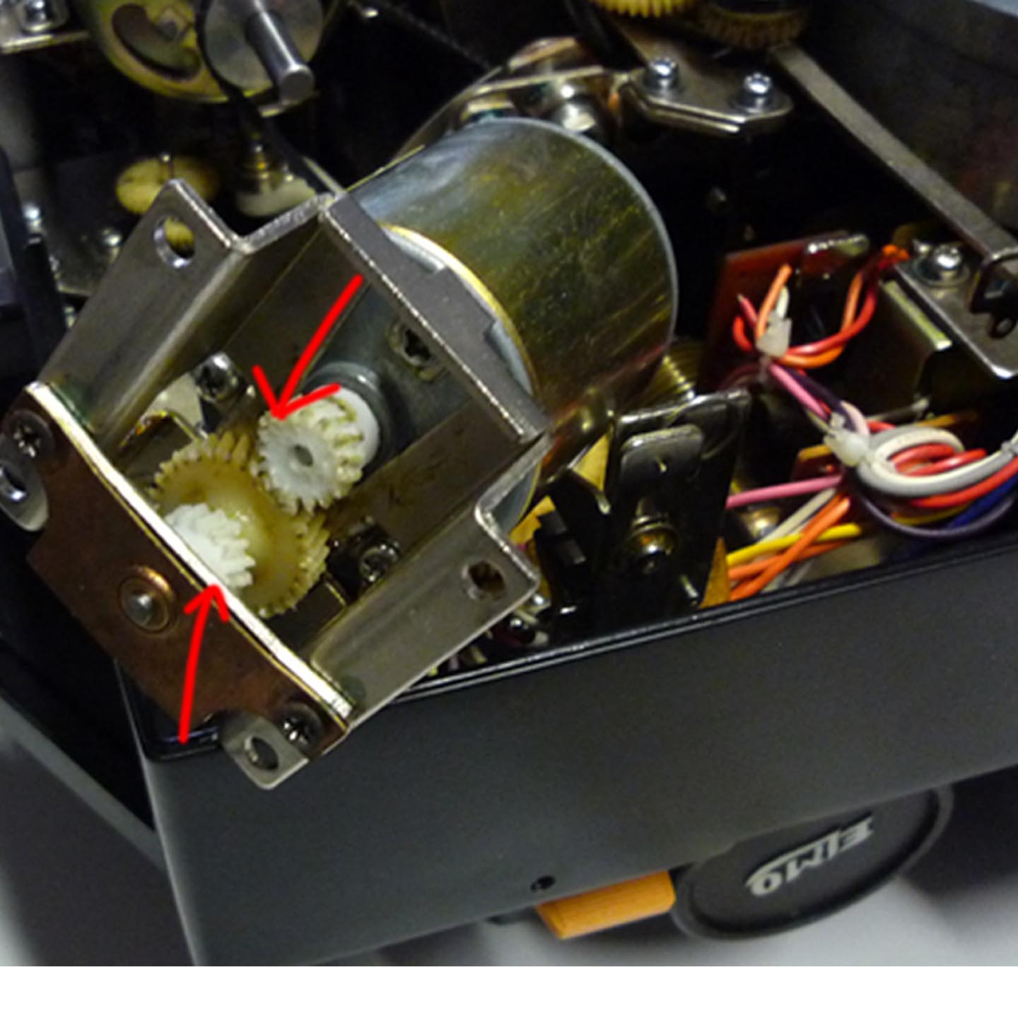 ELMO GS-1200 gear(1) take-up motor, PP413510 - 6MT020301 (PP-0036) - Image 3