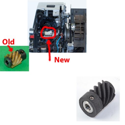 Bauer T1S, T12, T12s, Rollei P8 S - Worm gear for audio sync (PP-0059) - Image 2