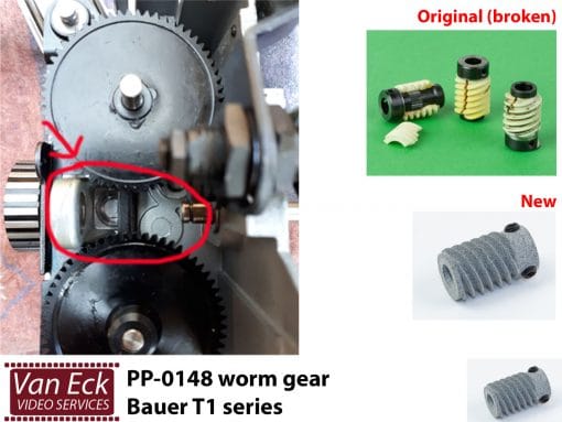 Bauer T1 series - main worm gear  (PP-0148) - Image 2