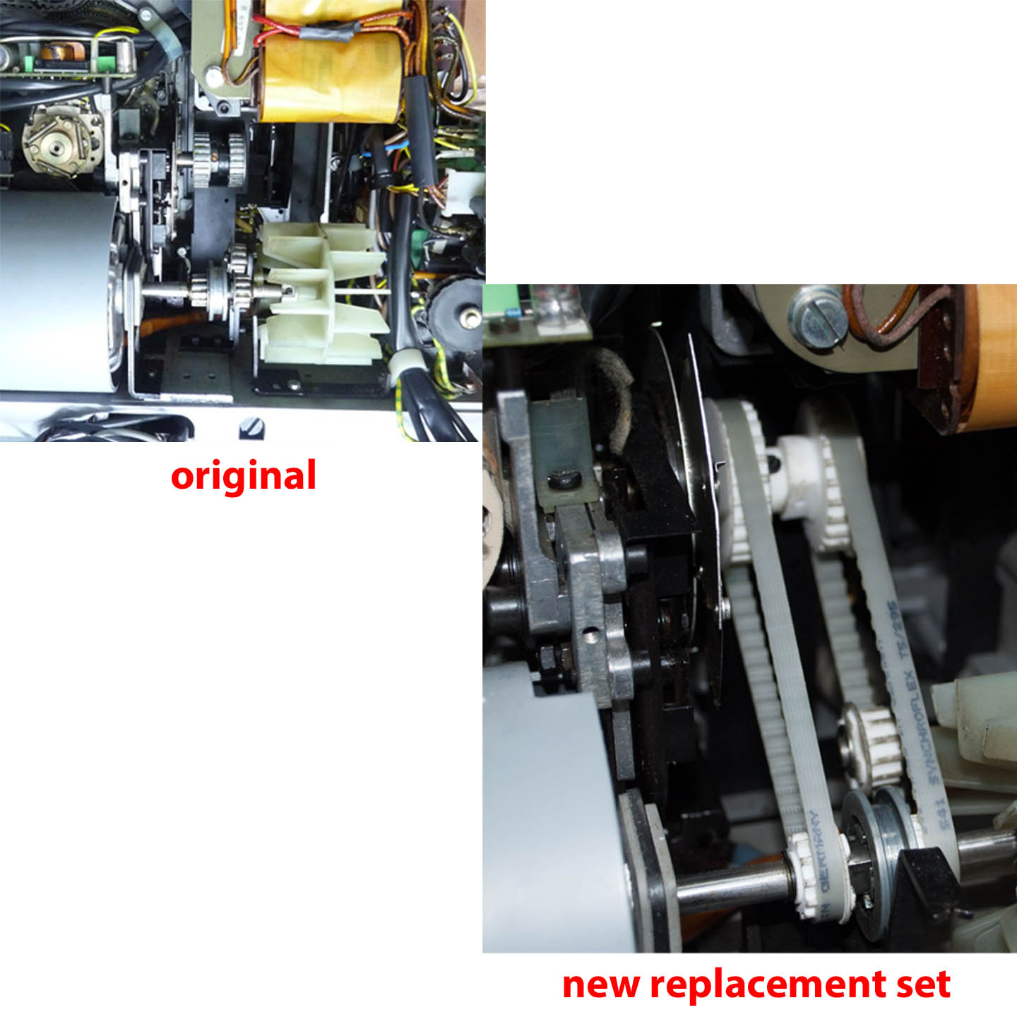 Bauer P6/P7 studio, P6/P7 synchron - motor belts replacement kit (PP-0162) - Image 3