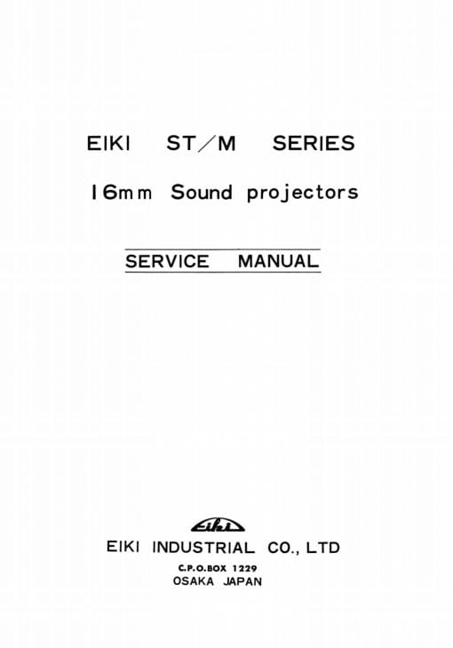 Eiki ST/M series reparatiehandleiding Engels (English)