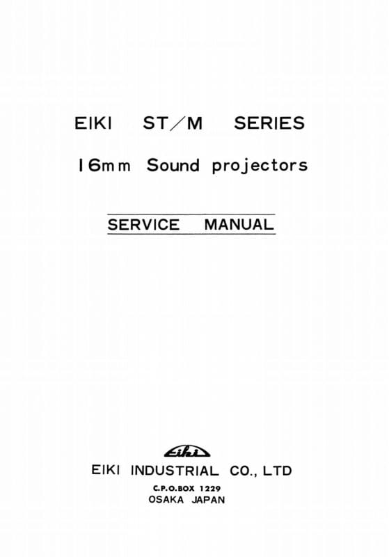 Eiki ST/M series reparatiehandleiding Engels (English)