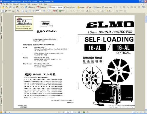 Elmo 16AL User manual English Japanese
