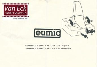 Eumig Chemo Splicer Z01 / Z02 - Gebruikshandleiding English Nederlands Deutsch Francais Italiano Español Dansk Svenska