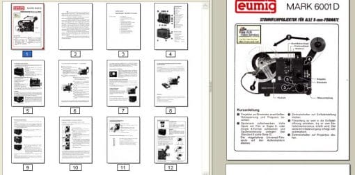 Eumig Mark 6001D Gebruikshandleiding Deutsch