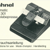Hähnel Tapematic CTS 301 filmklebepresse Gebruikshandleiding Deutsch English Francais Nederlands