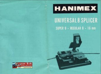 Hanimex Universal 8 splicer Gebruikshandleiding English Deutch FR