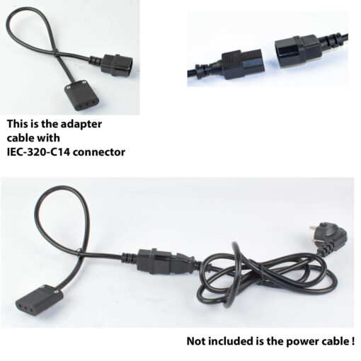 Adapter voedingskabel Heurtier - 3 pins (KA-0062-AD) - Afbeelding 2