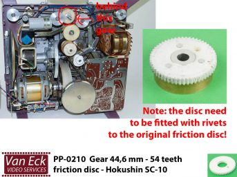 Hokushin SC-10 tandwiel, 54 tanden, 44,6mm