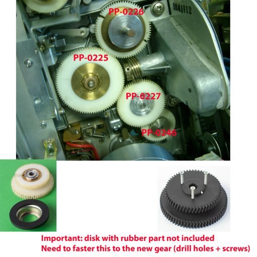 Elmo XP-series, LX-series, F-1 - 4P41767 Worm Gear (PP-0227) - Image 2