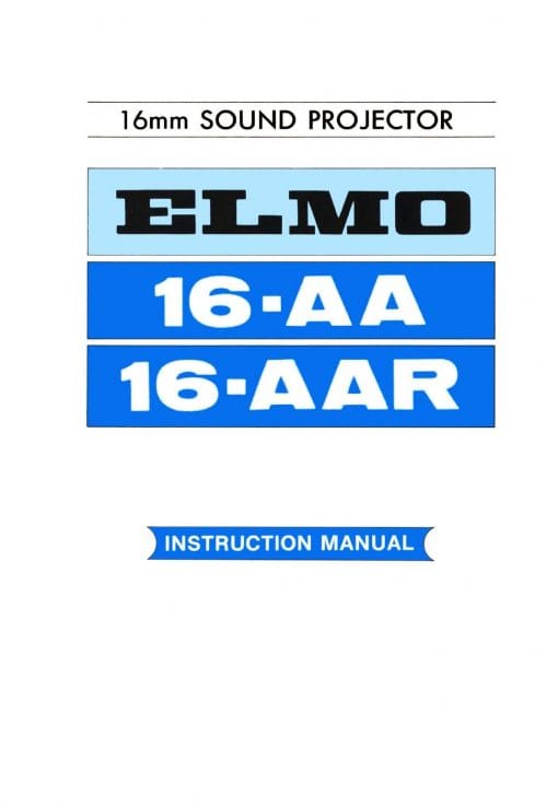 Elmo 16-AA 16-AAR User manual, Languages: English