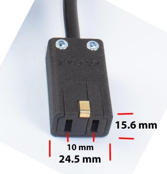 Alternative view of Adapter voedingskabel Bolex, Braun, Leitz, Noris, ... met randaarde (KA-0064-AD)
