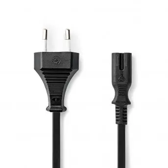 Aansluitkabel / stroomkabel IEC-320-C7 - 2m - Euro male