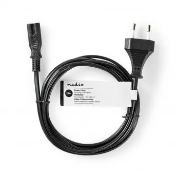 Aansluitkabel / stroomkabel IEC-320-C7 - 2m - Euro male - Afbeelding 2