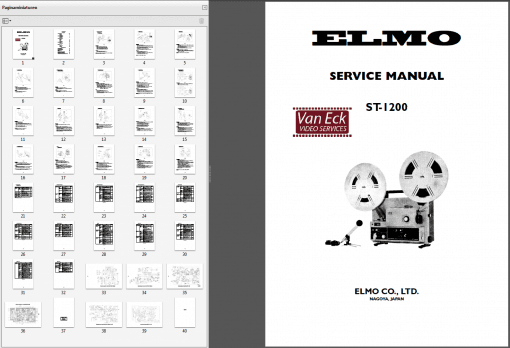 Elmo ST1200 Service and repair manual English