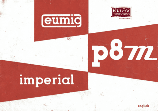 Eumig P8 M Imperial User manual, Languages: English