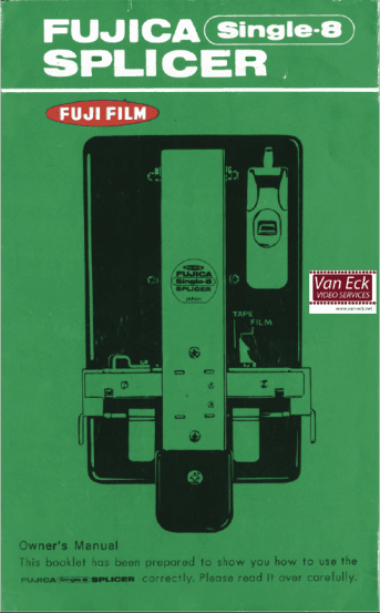 Fujica Single8 splicer Gebruikshandleiding, Talen: Engels Nederlands