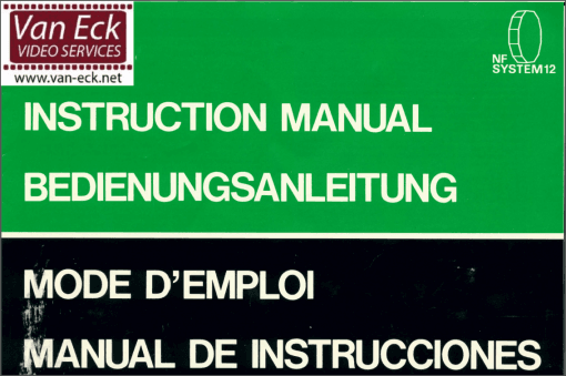 Goko NF System 12 User manual Deutsch English Francais Espanol