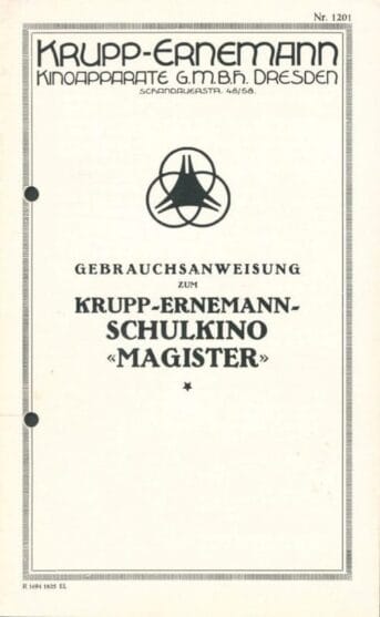 Krupp Ernemann Schulkino Magister Gebruikshandleiding Duits (Deutsch)