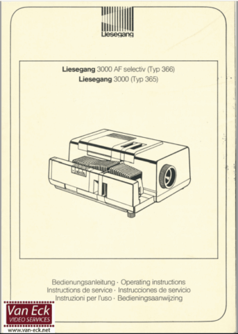 Liesegang 3000 AF selectiv Gebruikshandleiding Deutsch English Francais Espanol Italiano Nederlands