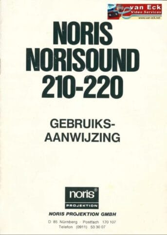 Noris Norisound 210 220 Gebruikshandleiding Nederlands