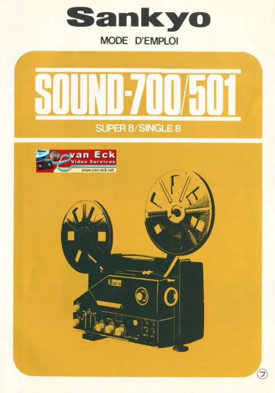 Sankyo Sound 700 501 User manual mode d'emploi francais
