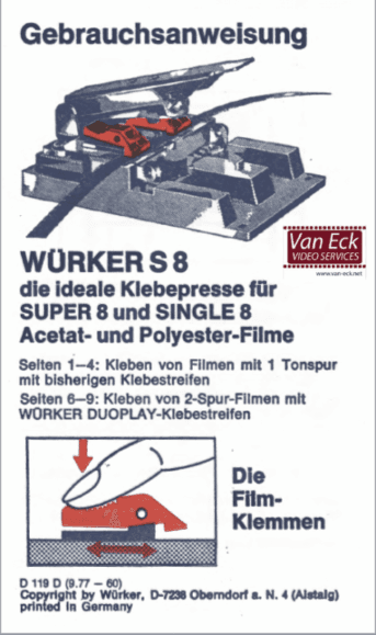 Wurker S8 Gebruikshandleiding, Talen: Duits
