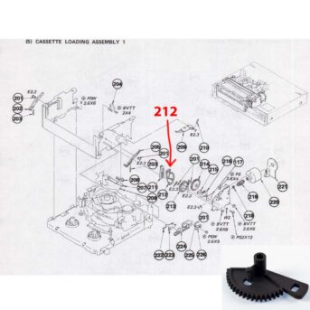 Alternative view of Sony 3-670-151-00 Gear, Sector for Sony Betamax SL-C9, SL-2500, SLO-420, ... (PP-0325)