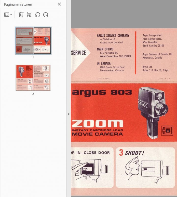 Argus 803 User manual, Languages: English - Image 2