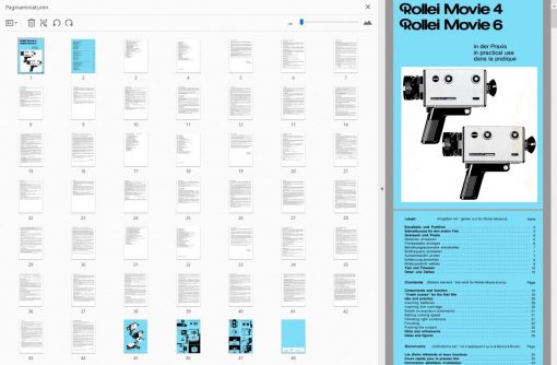 Rollei Movie 4, Movie 6 User manual, Languages: German English French - Image 2