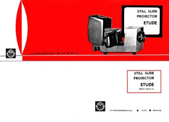 Etude Still slide projector Gebruikshandleiding, Talen: Engels cover