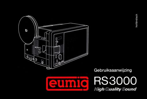 Eumig RS3000 User manual, Languages: Dutch