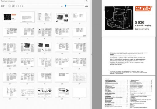 Eumig S936 User manual, Languages: Dutch - Image 2