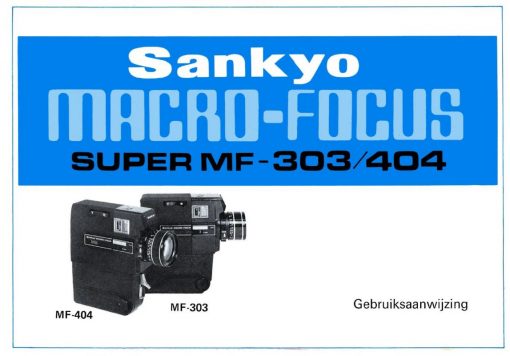 Sankyo Sankyo MF-303 MF-304 Macro Focus User manual, Languages: Dutch