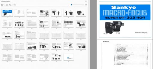 Sankyo Sankyo MF-303 MF-304 Macro Focus User manual, Languages: Dutch - Image 2