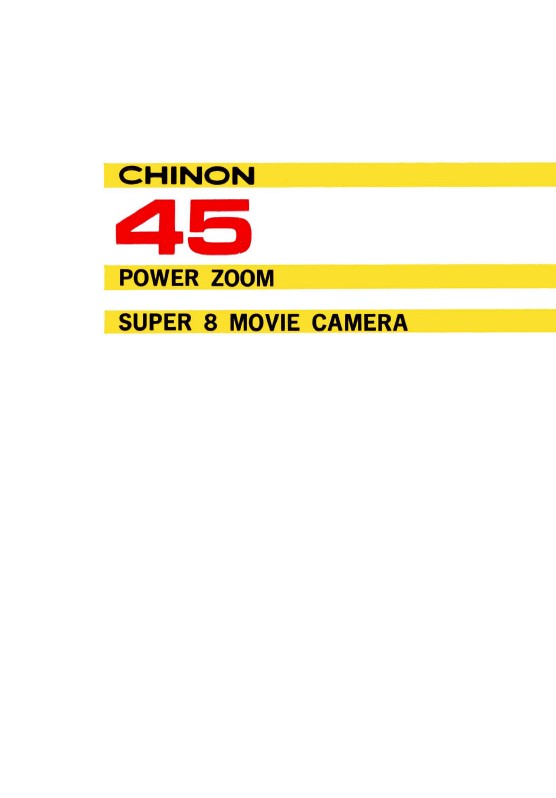 Chinon 45 User manual, Languages: English Dutch