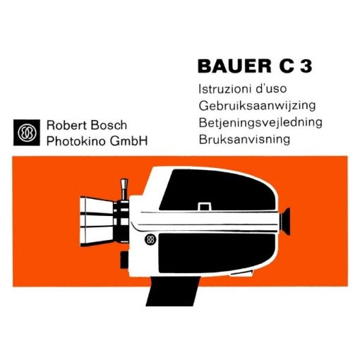 Bauer C3 Gebruikshandleiding, Talen: Italiaans Nederlands Deens Zweeds cover