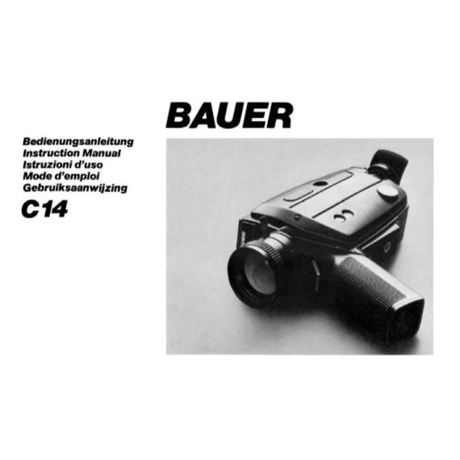 Bauer C14 User manual, Languages: German English French Italian Dutch
