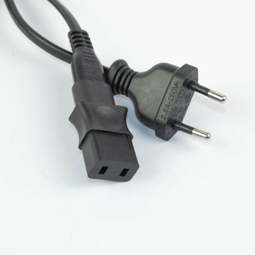 Power cable 2 pins - 20.5 mm 12.3 mm  -  (Revox, Marantz, Akai, Roland, ... ) (KA-0065)