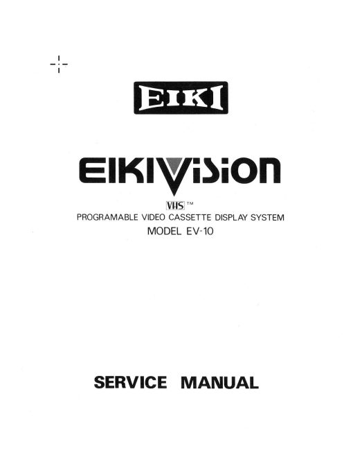 Eiki EIKIVision EV-10 Service handleiding, Talen: Engels cover