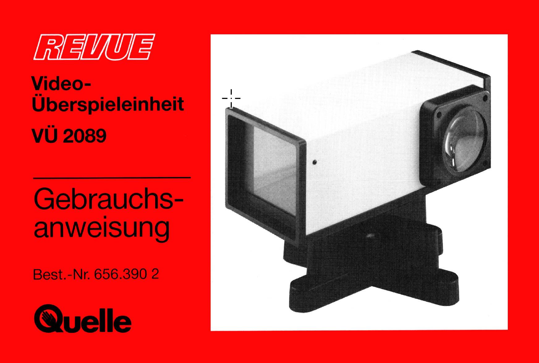 Revue Video-Überspieleinheit (Video transfer) VÜ 2089 Gebruikshandleiding, Talen: Duits cover