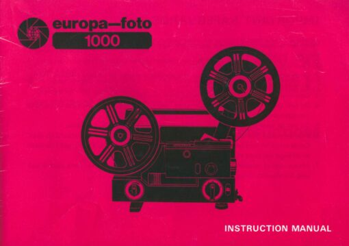 Europa-foto 1000 User manual, Languages: English