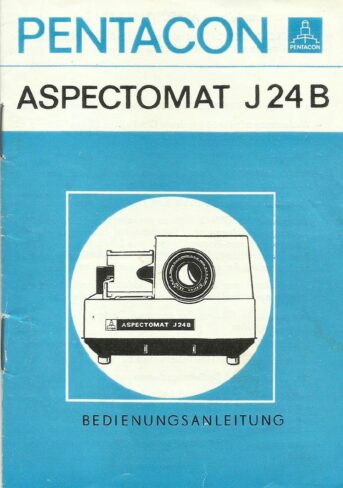 Pentacon Aspectomat J24B Gebruikshandleiding, Talen: Duits cover