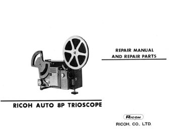 Ricoh AUTO 8P TRIOSCOPE Onderdelen- en service handleiding, Talen: Engels cover
