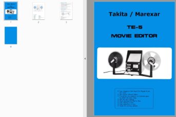 Takita Marexar TE-5 Movie Editor Gebruikshandleiding, Talen: Engels preview