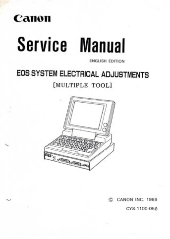 Canon EOS System Electrical Adjustments Service handleiding, Talen: Engels cover