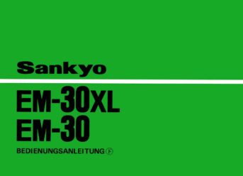 Sankyo EM-30XL Gebruikshandleiding, Talen: Duits cover